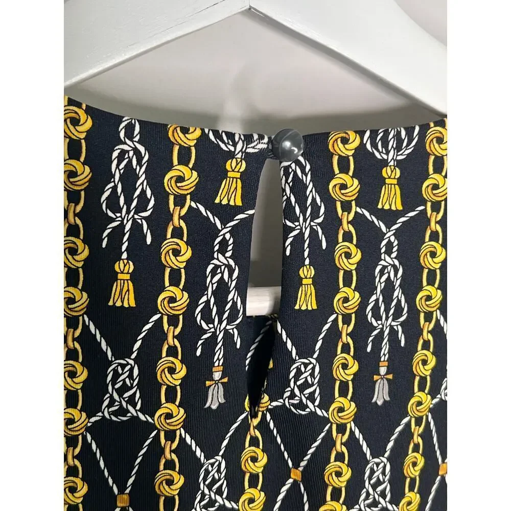 J. McLaughlin Catalyst Rope & Chain Link Signature Catalina Cloth Sheath Dress S